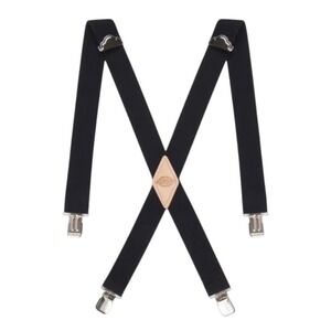 New DICKIES HEAVY DUTY Elastic Suspenders X-BACK Black BIG/TALL 1X-2X-3X